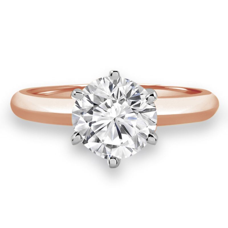 Round Rubover Solitaire Ring