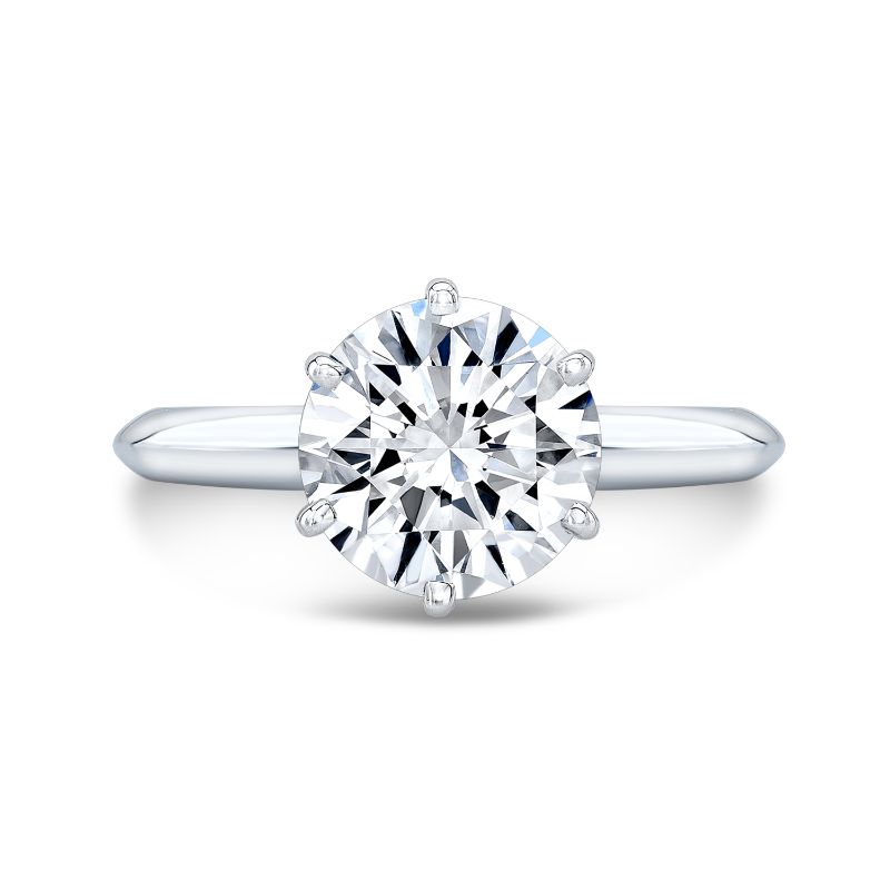 Round Rubover Solitaire Ring