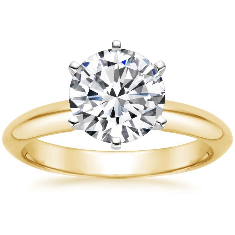 Round Rubover Solitaire Ring