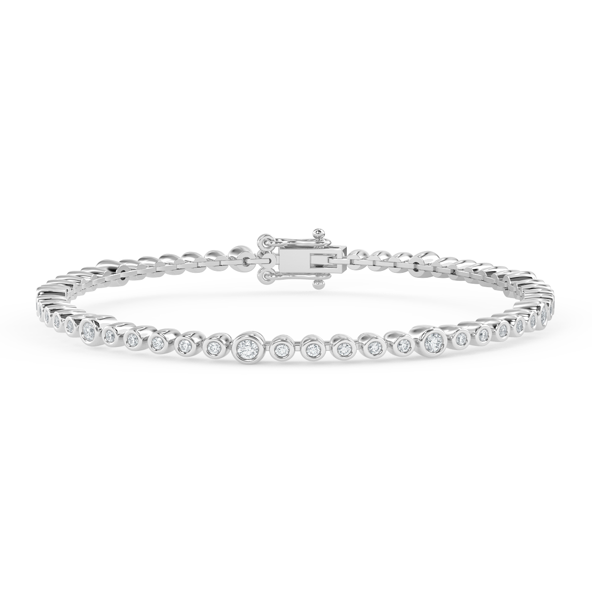 Round Diamond Bezel Set Bracelet