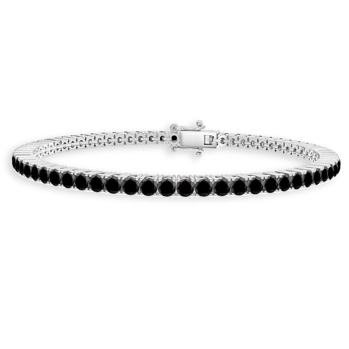 5.00 Ct Black Diamond Tennis Bracelet