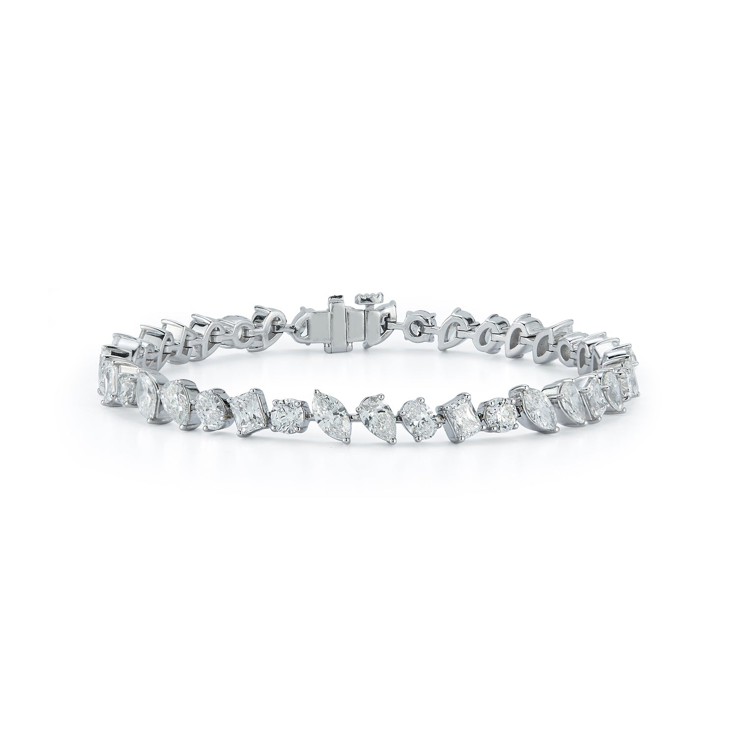 10.12 Ct Multishape Diamond Tennis Bracelet