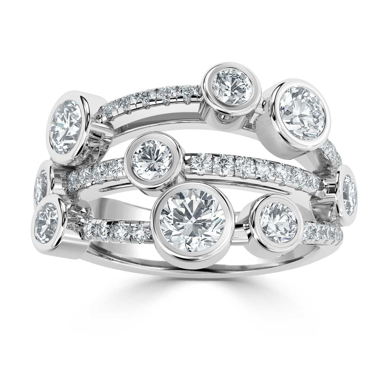 Bubble Diamond Ring