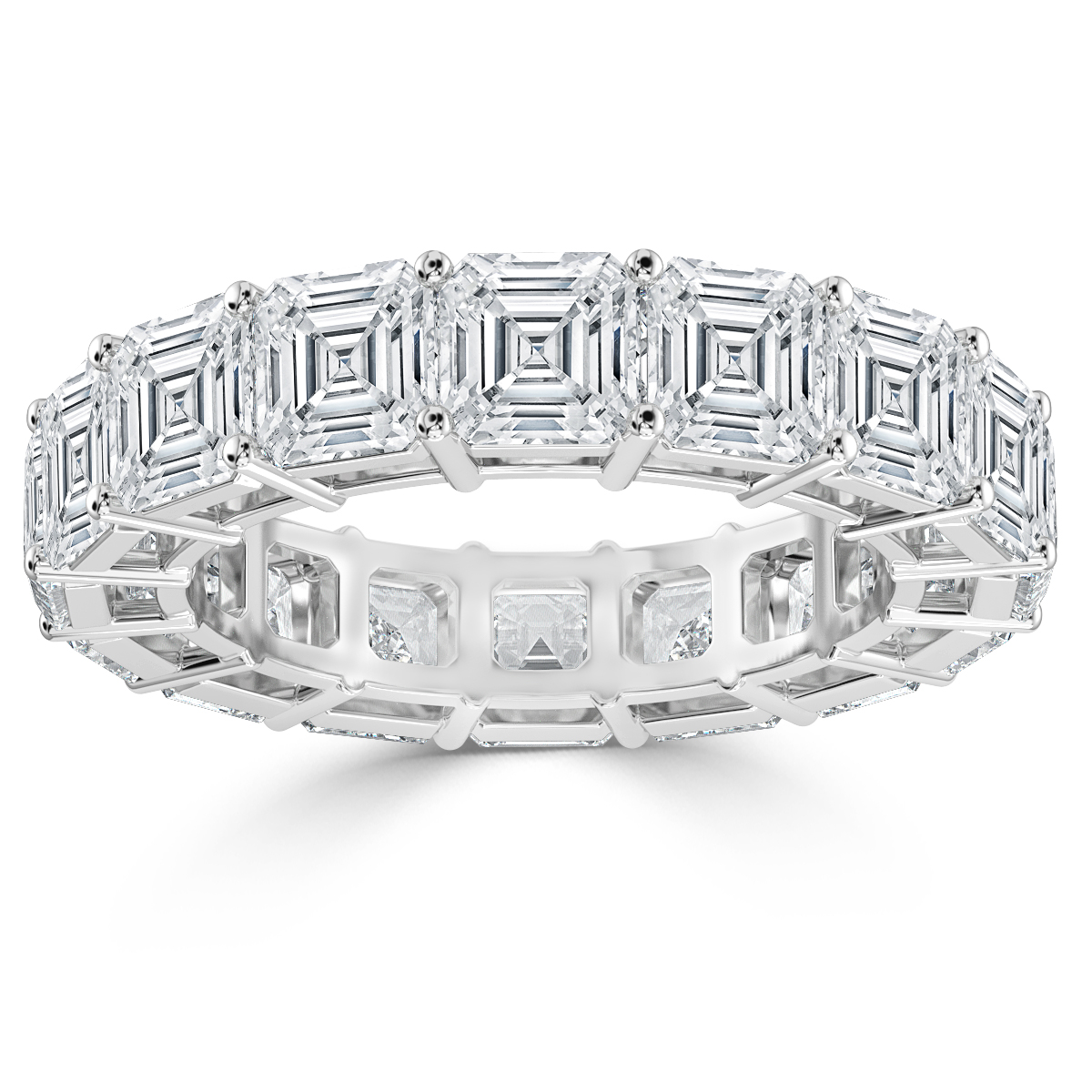 7.00 ct Ascher Cut Diamond Full Eternity Ring