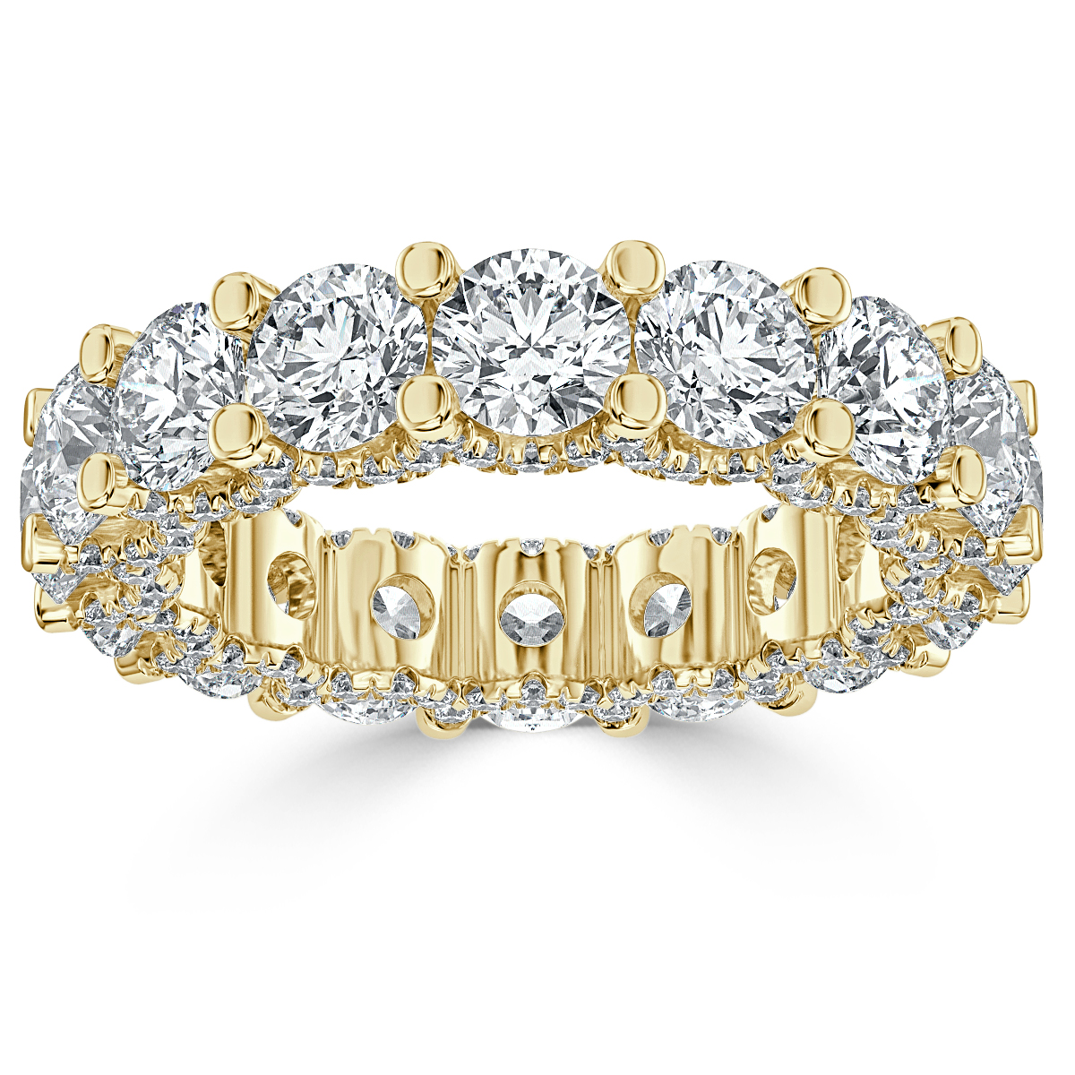 6.50 ct U prong Claw Set Diamond Full Eternity Ring