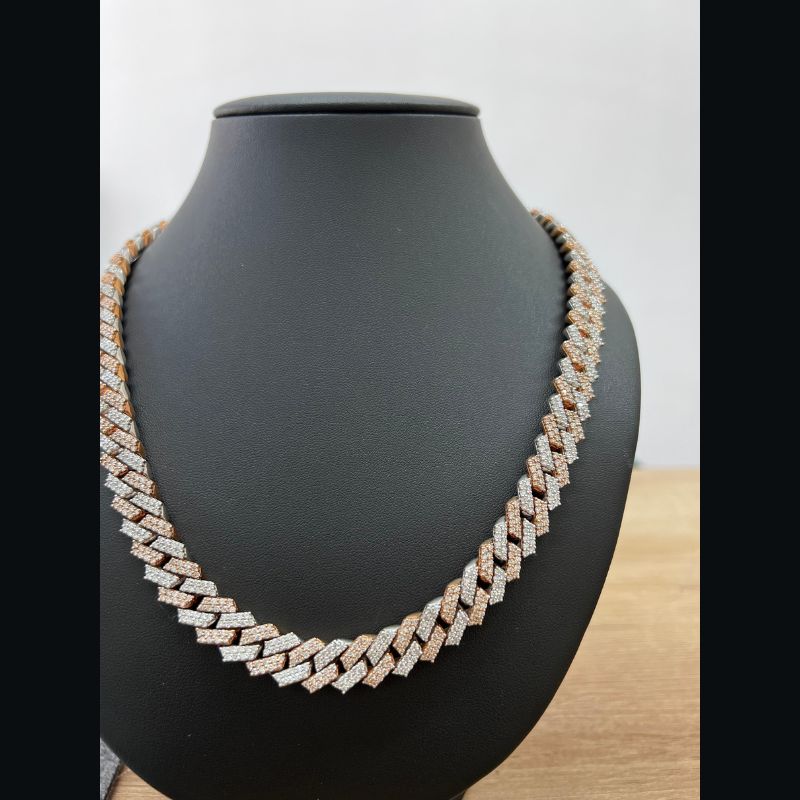 14 mm - 29.00 cts Miami Prong set Cuban Necklace