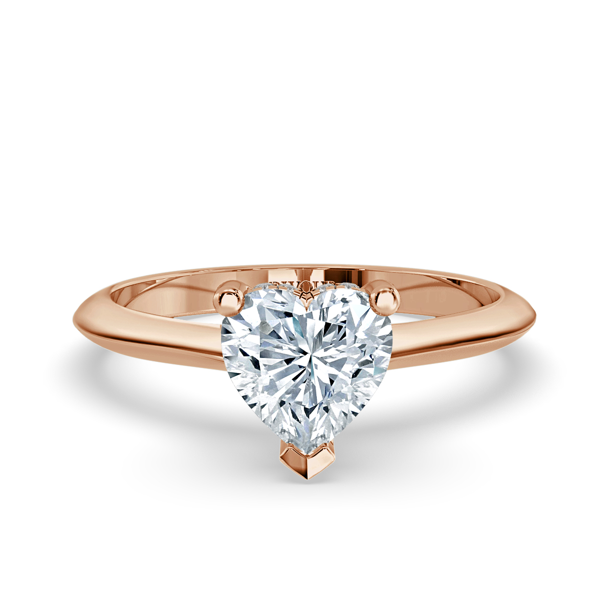 Classic Diamond Heart Solitaire Ring