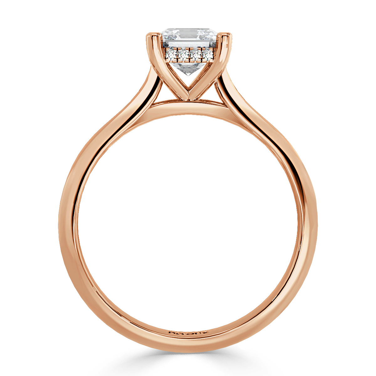 Ascher Diamond Castle  Solitaire Ring