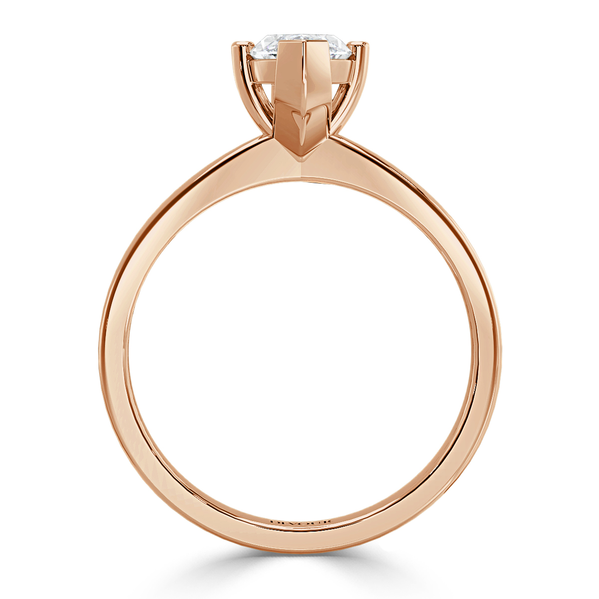 Taper Band Marquise  Diamond Solitaire Ring