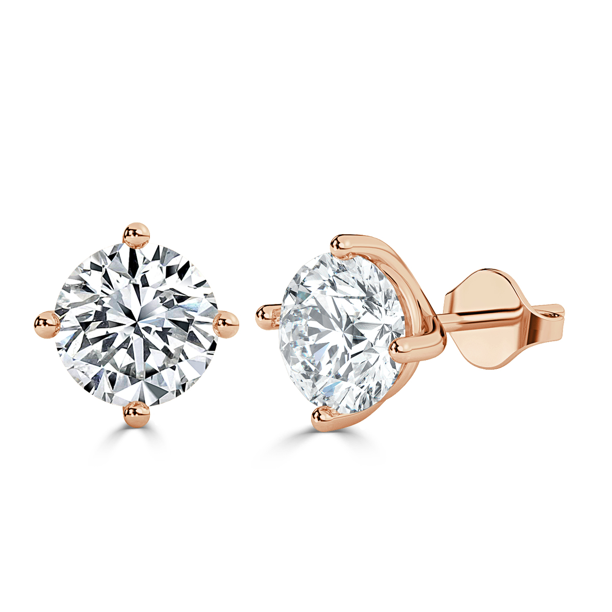 Round Diamond Studs Earrings