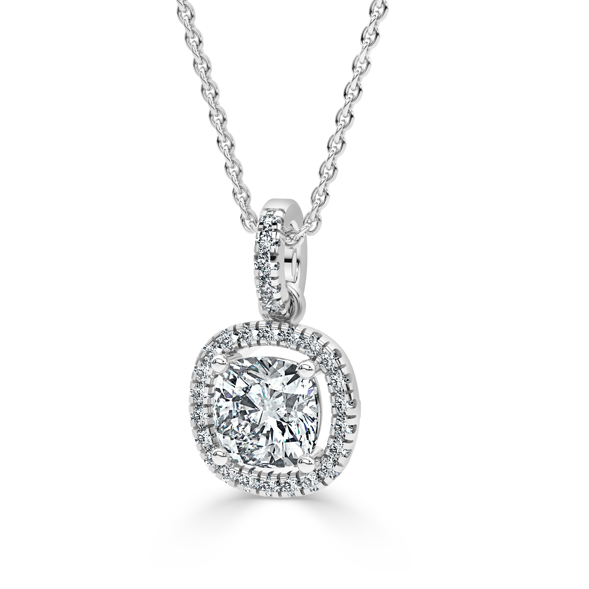 Halo Diamond Pendant