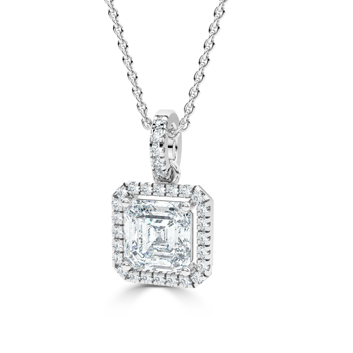 Halo Diamond Pendant