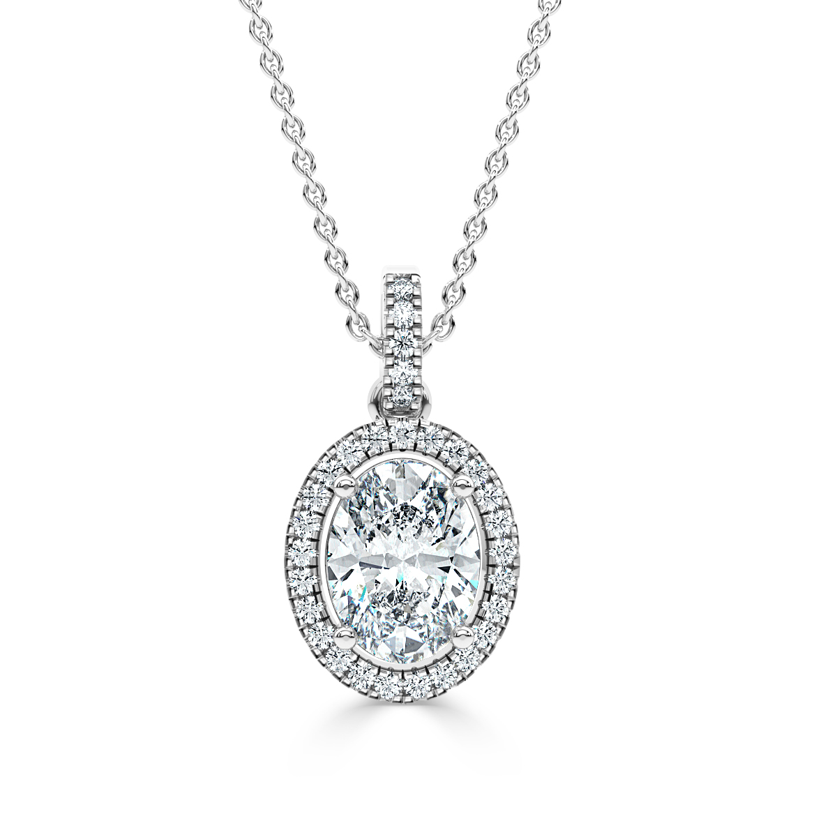 Halo Diamond Pendant