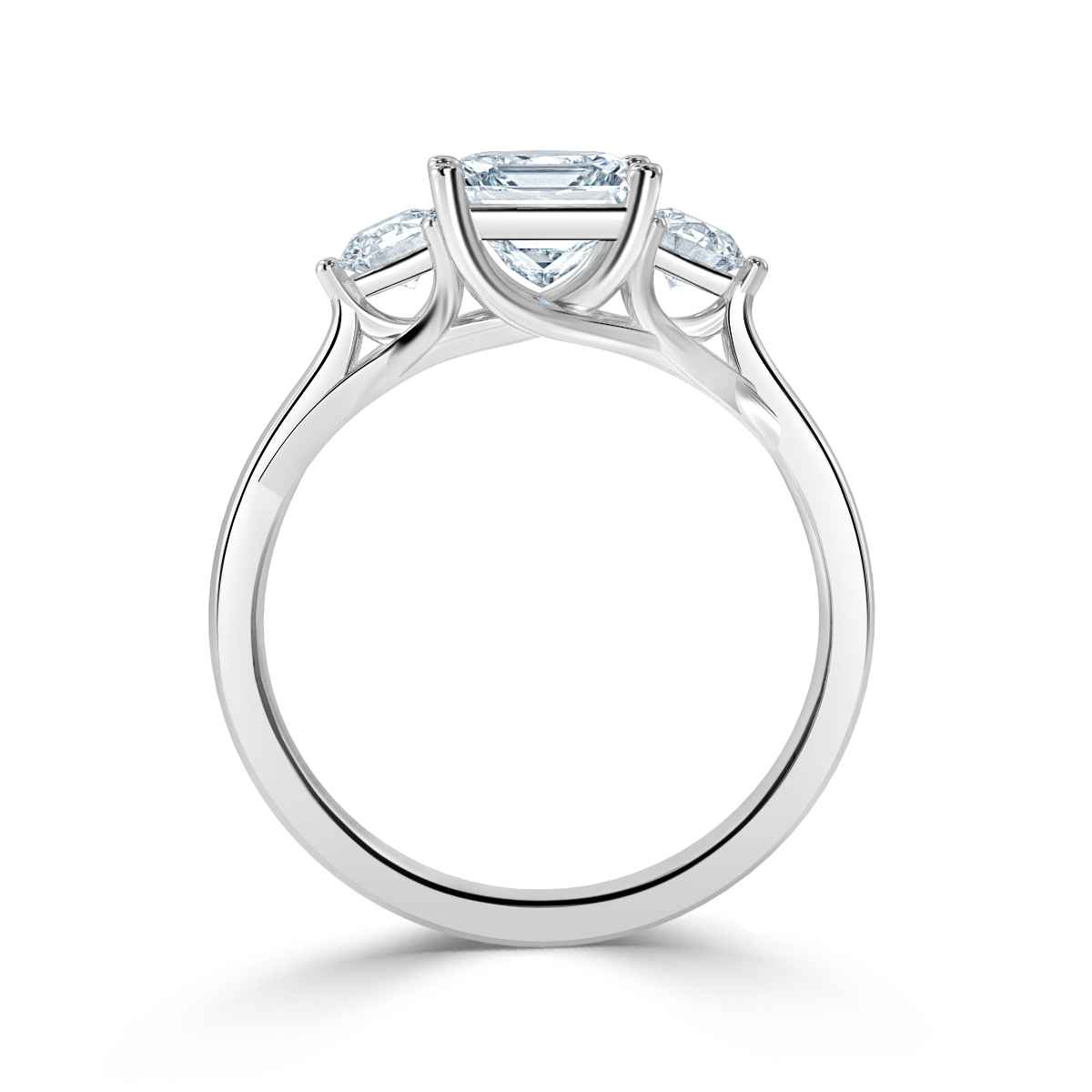 Princess With Round Trilogy Ring